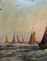 19thc (British School) Fishing Boats In Rough Seas Oil On Board Painting (7 of 13) 19thc (British School) Fishing Boats In Rough Seas Oil On Board Painting (7 of 13)