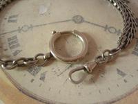 Antique Pocket Watch Chain 1890s Victorian Silver Nickel Herringbone Link Albert (7 of 11) Antique Pocket Watch Chain 1890s Victorian Silver Nickel Herringbone Link Albert (7 of 11)
