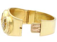 0.49ct Diamond & 18ct Yellow Gold Triple-locket Bangle - Antique c.1880 (6 of 12) 0.49ct Diamond & 18ct Yellow Gold Triple-locket Bangle - Antique c.1880 (6 of 12)