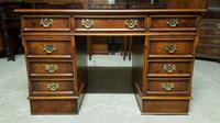 Georgian Style Burr Walnut Pedestal Desk (4 of 10) Georgian Style Burr Walnut Pedestal Desk (4 of 10)