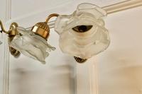 Brass Wall Light Set with Flower Shades, 1 Double and 2 Single Lights (8 of 14) Brass Wall Light Set with Flower Shades, 1 Double and 2 Single Lights (8 of 14)