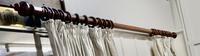 Very Long Victorian Mahogany Curtain Pole with Rings (3 of 8) Very Long Victorian Mahogany Curtain Pole with Rings (3 of 8)
