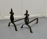 Pair of French 19th Century Iron Andirons or Fire Dogs (4 of 4) Pair of French 19th Century Iron Andirons or Fire Dogs (4 of 4)