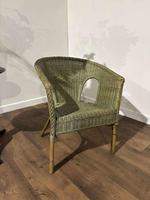 Vintage Green Wicker Chair (1 of 12)