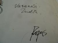 William Papas "Varanasi, India " Mixed Media Painting 1970's - 5 of 6 Listed (6 of 6) William Papas "Varanasi, India " Mixed Media Painting 1970's - 5 of 6 Listed (6 of 6)