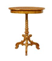 Swedish 19th Century Carved Birch Occasional Table (1 of 7)