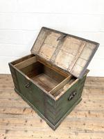Large Distressed Painted Metal Bound Trunk (9 of 10) Large Distressed Painted Metal Bound Trunk (9 of 10)