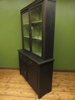 Antique Black Painted Bookcase Dresser Cabinet with Glazed Top, Lockable, Gothic (12 of 14) Antique Black Painted Bookcase Dresser Cabinet with Glazed Top, Lockable, Gothic (12 of 14)