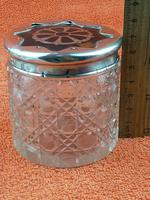 Antique Sterling Silver Hallmarked Cut Glass Faux Tortoise Shell Jar C1897 London (3 of 8) Antique Sterling Silver Hallmarked Cut Glass Faux Tortoise Shell Jar C1897 London (3 of 8)