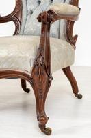 Pretty Pair of Victorian His and Her Walnut Parlour Chairs (3 of 9) Pretty Pair of Victorian His and Her Walnut Parlour Chairs (3 of 9)