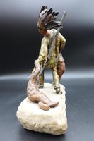 Fine Late 19th Century of Native American Bear Hunter by Carl Kauba (4 of 5) Fine Late 19th Century of Native American Bear Hunter by Carl Kauba (4 of 5)
