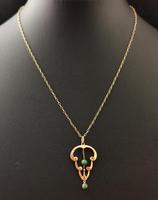 Antique Art Nouveau Turquoise Lavalier Pendant, 9ct Rose Gold, Necklace (5 of 10) Antique Art Nouveau Turquoise Lavalier Pendant, 9ct Rose Gold, Necklace (5 of 10)