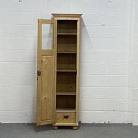 Tall Slim Partly Glazed Old Pine Cupboard (2 of 5) Tall Slim Partly Glazed Old Pine Cupboard (2 of 5)