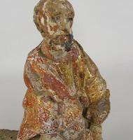 Rare Antique Carved Gilt & Polychrome Figure Saint Paul 17th Century (5 of 10) Rare Antique Carved Gilt & Polychrome Figure Saint Paul 17th Century (5 of 10)