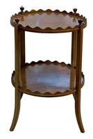 Oval Inlaid Mahogany 2 Tier Table by Shoolbred (3 of 6) Oval Inlaid Mahogany 2 Tier Table by Shoolbred (3 of 6)