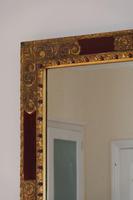 20th Century Italian parcel gilt scarlet painted wall mirror moulded frame (10 of 12) 20th Century Italian parcel gilt scarlet painted wall mirror moulded frame (10 of 12)