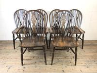 Set of Six 20th Century Wheelback Chairs including Two Carvers (2 of 20) Set of Six 20th Century Wheelback Chairs including Two Carvers (2 of 20)