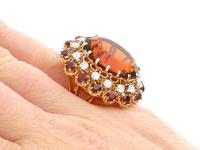 17.67ct Citrine & 1.33ct Diamond, 18ct Yellow Gold Dress Ring - Vintage French c.1950 (9 of 9) 17.67ct Citrine & 1.33ct Diamond, 18ct Yellow Gold Dress Ring - Vintage French c.1950 (9 of 9)