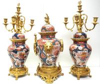 Incredible Imari Candelabra Mantel Clock Set Japanese Porcelain & Ormolu Mantle Clock (7 of 12) Incredible Imari Candelabra Mantel Clock Set Japanese Porcelain & Ormolu Mantle Clock (7 of 12)