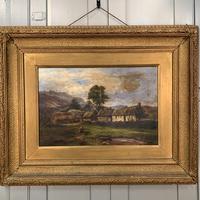 Antique large Scottish landscape oil painting of cottages in Trossachs signed Walter W Banner 1880 (4 of 11) Antique large Scottish landscape oil painting of cottages in Trossachs signed Walter W Banner 1880 (4 of 11)