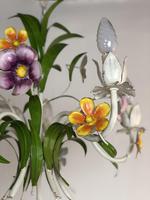 Vintage French 5 Arm Floral Toleware Chandelier (8 of 11) Vintage French 5 Arm Floral Toleware Chandelier (8 of 11)