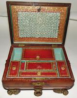Regency Leather Covered Work Box (2 of 7) Regency Leather Covered Work Box (2 of 7)