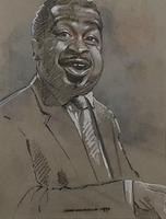 A pencil portrait of Count Basie highlighted in pastel (6 of 6) A pencil portrait of Count Basie highlighted in pastel (6 of 6)