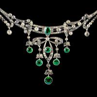 Antique Victorian Art Nouveau Green Paste Garland Necklace Silver c.1900 (7 of 8) Antique Victorian Art Nouveau Green Paste Garland Necklace Silver c.1900 (7 of 8)