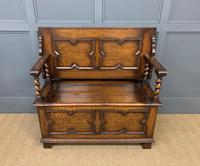 Jacobean Style Oak Monks Bench (5 of 14) Jacobean Style Oak Monks Bench (5 of 14)