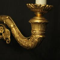 French Pair of Gilded Bronze Twin Arm Antique Wall Lights (6 of 10) French Pair of Gilded Bronze Twin Arm Antique Wall Lights (6 of 10)