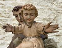 Exceptional Early 1900's Signed 39'' Carved Sculpture Statue St Anthony & Jesus (11 of 18) Exceptional Early 1900's Signed 39'' Carved Sculpture Statue St Anthony & Jesus (11 of 18)