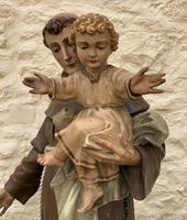 Exceptional Early 1900's Signed 39'' Carved Sculpture Statue St Anthony & Jesus (7 of 18) Exceptional Early 1900's Signed 39'' Carved Sculpture Statue St Anthony & Jesus (7 of 18)