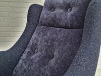 Danish Swivel Armchair with Stool, Completely Renovated-reupholstered, Furniture Wool, Retro Velor, 70s (4 of 17) Danish Swivel Armchair with Stool, Completely Renovated-reupholstered, Furniture Wool, Retro Velor, 70s (4 of 17)