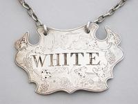George II Chased Silver Escutcheon Wine Label White, Unmarked c1750 (7 of 7) George II Chased Silver Escutcheon Wine Label White, Unmarked c1750 (7 of 7)