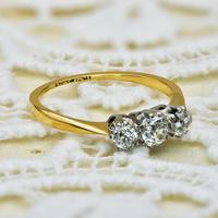 The Antique Old Mine Cut Three Diamond Ring (2 of 7) The Antique Old Mine Cut Three Diamond Ring (2 of 7)