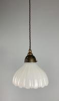 Moonstone Pendant Ceiling Light; Original Shade & Gallery; Rewired. (4 of 9) Moonstone Pendant Ceiling Light; Original Shade & Gallery; Rewired. (4 of 9)