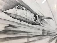 Pair 1950/60's Aeronautical Sketches, Signed (4 of 8) Pair 1950/60's Aeronautical Sketches, Signed (4 of 8)