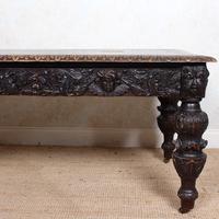 Carved Oak Desk Library Table Gothic Jacobean Large 19th Century (3 of 18) Carved Oak Desk Library Table Gothic Jacobean Large 19th Century (3 of 18)