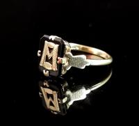 Antique Victorian Mourning Ring, Initial M, Onyx and 9ct Gold (6 of 10) Antique Victorian Mourning Ring, Initial M, Onyx and 9ct Gold (6 of 10)