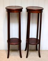Pair of Edwardian Mahogany Jardinière Stands (2 of 10) Pair of Edwardian Mahogany Jardinière Stands (2 of 10)