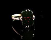 Vintage Art Deco Bloodstone Ring, 9ct Gold & Silver (3 of 12) Vintage Art Deco Bloodstone Ring, 9ct Gold & Silver (3 of 12)