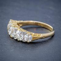 Antique Victorian Diamond Five Stone Ring 18ct Gold 3.09ct Diamonds c.1900 Cert (5 of 8) Antique Victorian Diamond Five Stone Ring 18ct Gold 3.09ct Diamonds c.1900 Cert (5 of 8)