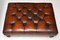 Antique Victorian Style Deep Buttoned Leather Stool (4 of 8) Antique Victorian Style Deep Buttoned Leather Stool (4 of 8)