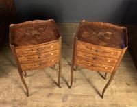 Pair of French Inlaid Tulipwood Bedside Tables (11 of 11) Pair of French Inlaid Tulipwood Bedside Tables (11 of 11)