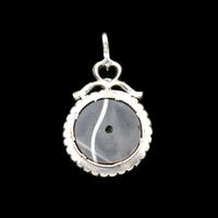 Antique Old Cut Paste Sterling Silver Banded Agate Bow Locket Pendant (8 of 9) Antique Old Cut Paste Sterling Silver Banded Agate Bow Locket Pendant (8 of 9)