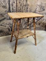 19th Century Bamboo Occasional Table with Wicker Top (3 of 4)