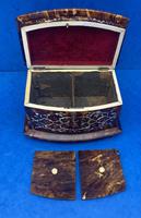 Victorian Tortoiseshell Tea Caddy with Mother of Pearl Inlay (20 of 20) Victorian Tortoiseshell Tea Caddy with Mother of Pearl Inlay (20 of 20)