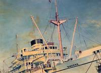 Aft: Colin Verity Large Cruise Ship 'DWARKA' Print on Canvas Pic (9 of 13) Aft: Colin Verity Large Cruise Ship 'DWARKA' Print on Canvas Pic (9 of 13)