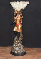 Pair of Venetian Blackamoor Figurines - Antique Clam Shell Planter Stands (7 of 11) Pair of Venetian Blackamoor Figurines - Antique Clam Shell Planter Stands (7 of 11)