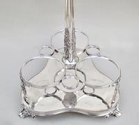 Fabulous Set of 3 Victorian Silver Mounted Bristol Green Glass Decanter By Henry Wilkinson & Co, Birmingham 1839 - in Original Silver Plated Stand (11 of 12) Fabulous Set of 3 Victorian Silver Mounted Bristol Green Glass Decanter By Henry Wilkinson & Co, Birmingham 1839 - in Original Silver Plated Stand (11 of 12)